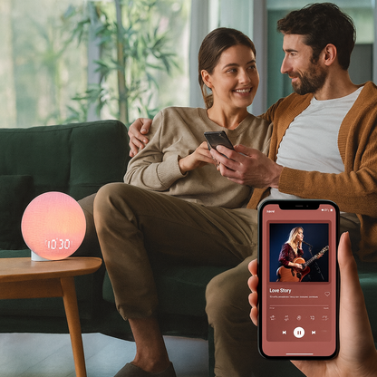 Somvita™ Luz de Amanecer con Radio FM, Bluetooth y Despertador